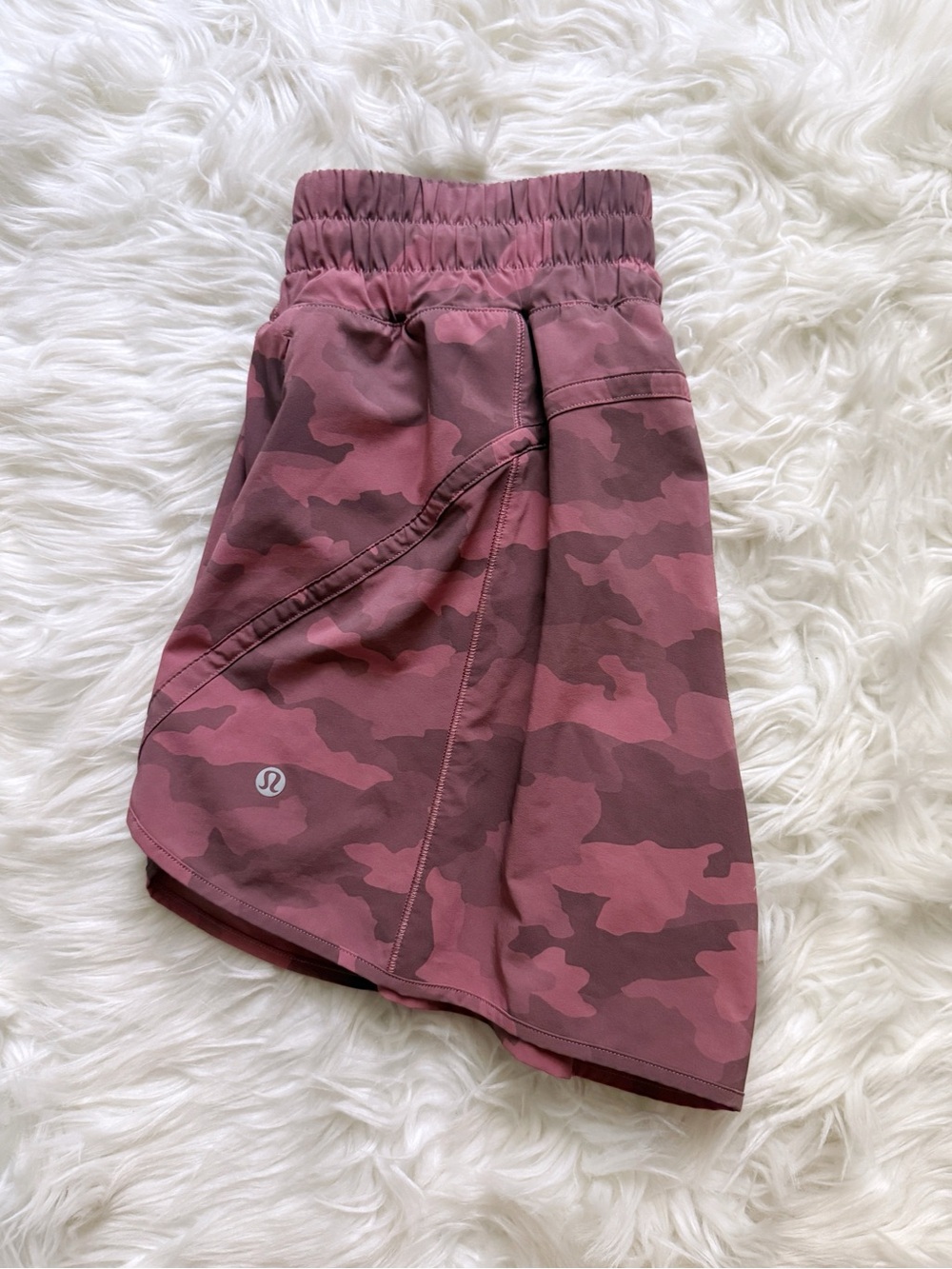 Lululemon Track That Shorts 5” Pink Camo Size 8